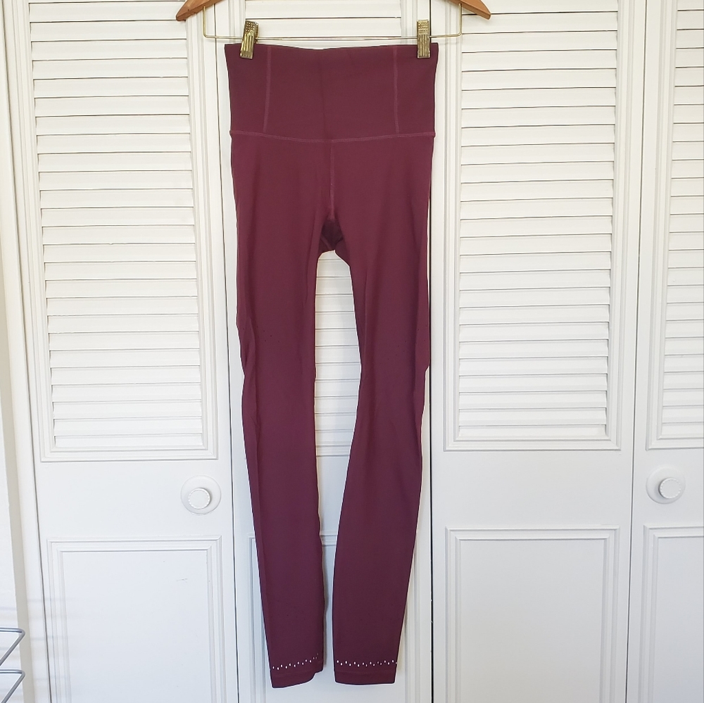 Maroon Lululemon Running Tights